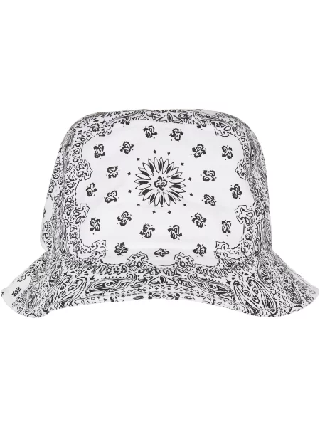 Bandana Print Bucket Klobouk bílý