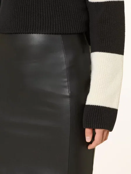 Wolford Sukně Jenna V Koženém Vzhledu černá
