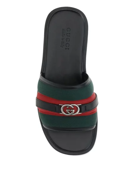 Sandale Gucci cu dungi negru