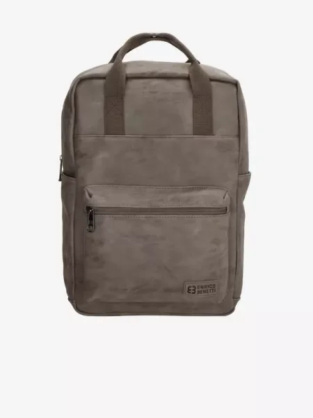 Enrico Benetti Rotterdam Notebook Medium Taupe Hátizsák szürke