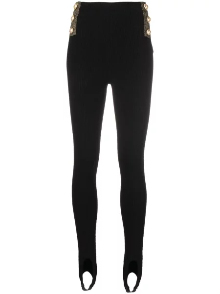 Leggings Balmain cu talie înaltă negru