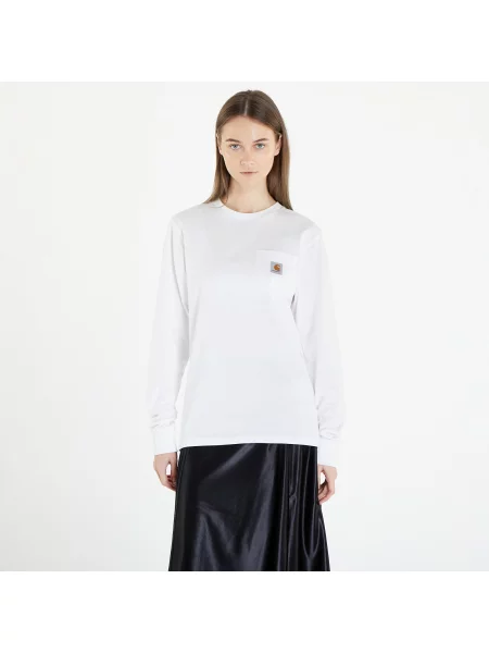 Carhartt WIP longsleeve AMMONITE granatowy gładki biały