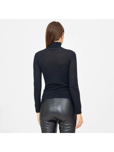 Sweter z golfem Ermanno Scervino wełniany do golfa czarny