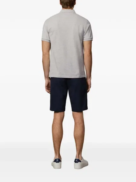 Gulerat tricou polo Hackett cu broderie gri