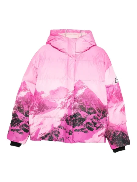 Geacă cu puf Patrizia Pepe cu imagine roz