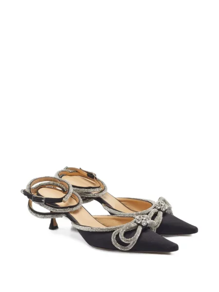 Pantofi cu toc Mach & Mach cu funde negru