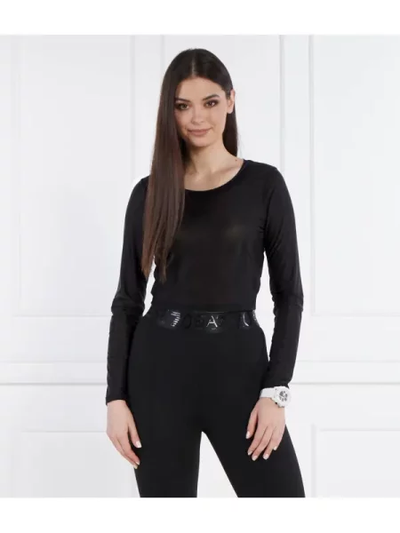 Blúz | Cropped Fit fekete
