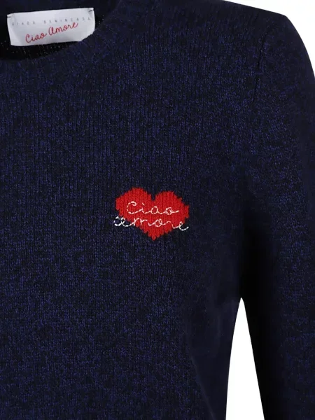 Sweter Giada Benincasa w serca niebieski