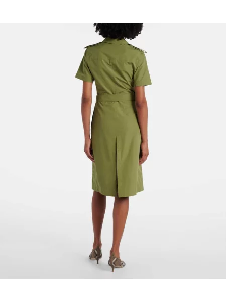 Rochie tip cămașă Burberry de costum verde