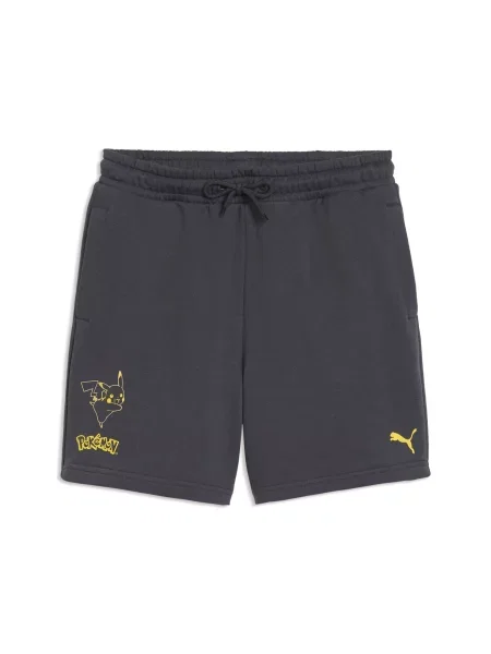 Młodzieżowe szorty PUMA x POKÉMON o luźnym kroju Akcesoria szary
