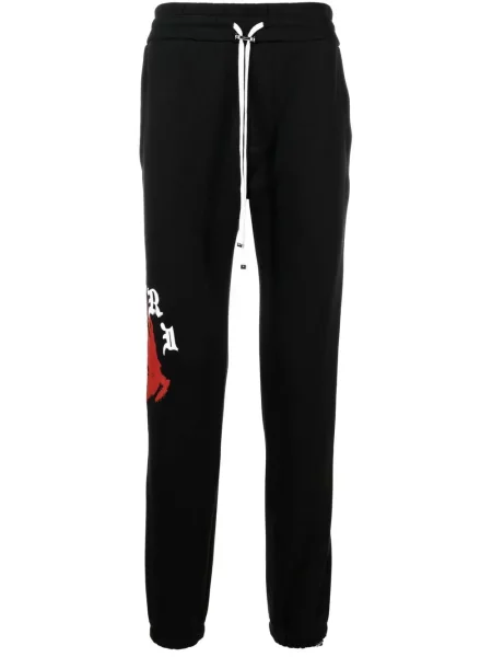 Pantaloni Amiri cu imagine alergare negru
