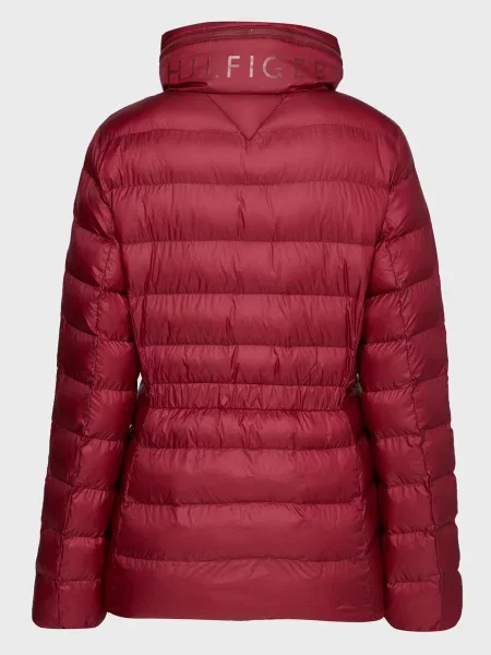 Утепленная куртка Tommy Hilfiger в полоску бордовая