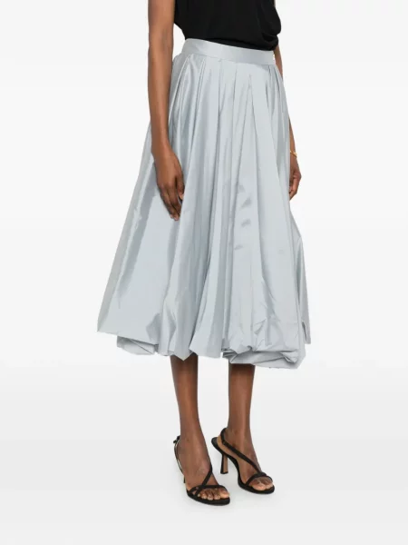 Fustă midi Curiel în linie A albastru