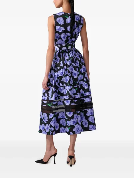 Midi šaty Carolina Herrera čierna