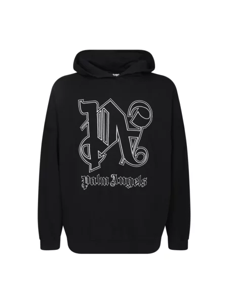 Bluza z kapturem Palm Angels klasyczna czarna