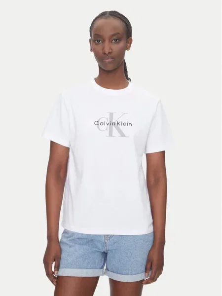 Calvin Klein Jeans Majica siva bela