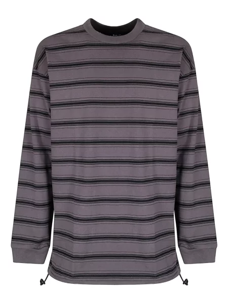 Дълго тениска Comme Des Garçons Homme на райета сиво