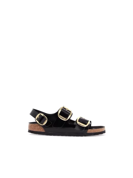 Sneakers Birkenstock Milano Big Buckle Natural Leather Patent High-Shine Black EUR 37 czarne