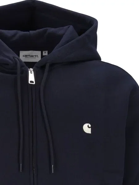 Μπουφάν Carhartt Wip με κουκούλα μπλε