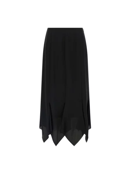 Lniana spódnica midi Valentino Garavani do kolan czarna