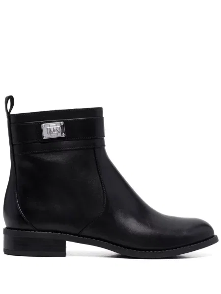 Cizme scurte Michael Michael Kors din piele cu imagine negru