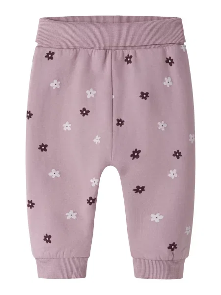 NAME IT Pantaloni NBFVIMONE mov prună / mov pastel alb