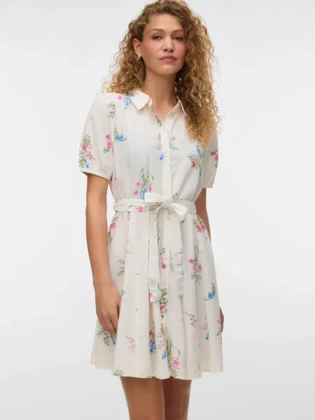 VERO MODA Rochie tip bluză VMDICTHE albastru / verde închis / roz alb