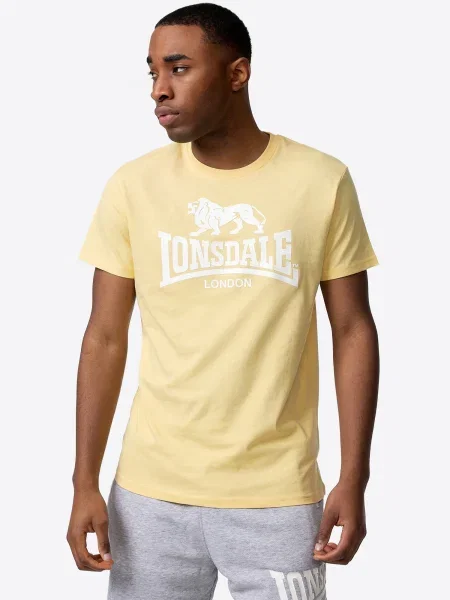 LONSDALE Majica St. Erney pastelno rumena bela