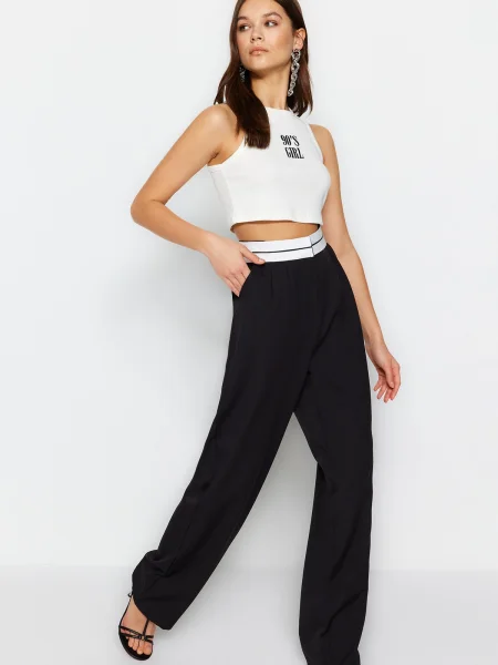 Pantaloni Trendyol negru