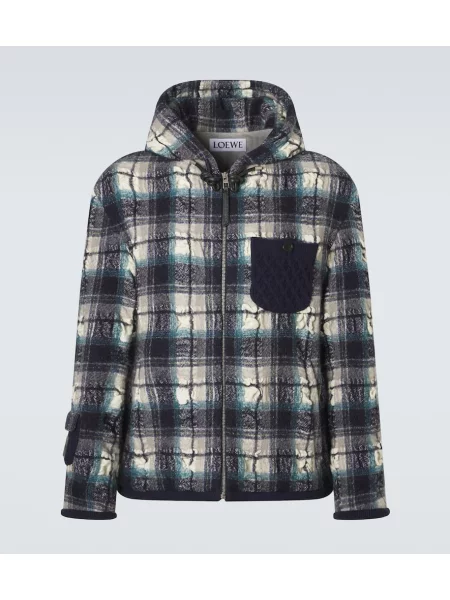 Вълнено карирано яке Loewe