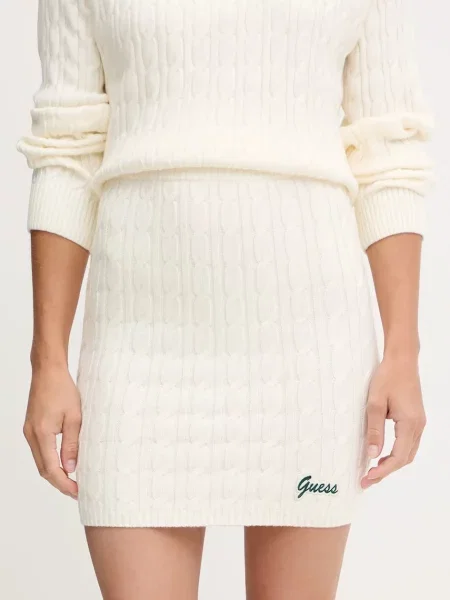 Guess spódnica LAVINIA mini ołówkowa beżowy