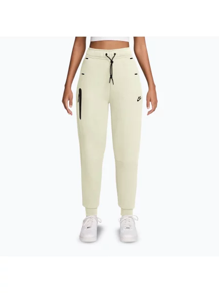 Дамски панталони Nike Sportswear Tech Fleece Mid-Rise sail/black черно