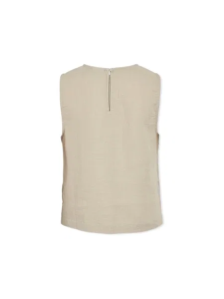 Top Vila cu pene scurt bej