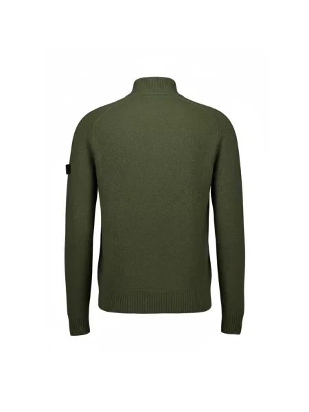 Sweter z golfem Peuterey wełniany do golfa zielony