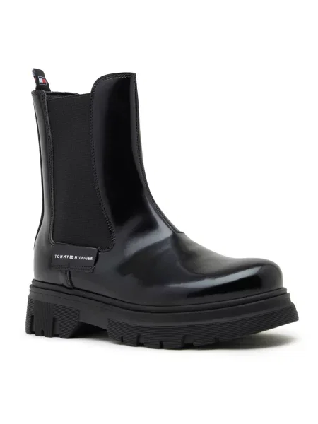 Tommy Hilfiger Ghete chelsea cu adaos de piele