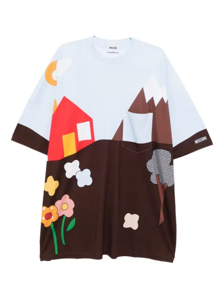 Rochie Moschino cu imagine de costum albastru