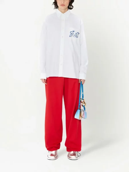 Spodnie Jw Anderson do biegania ze sznurkiem czerwone