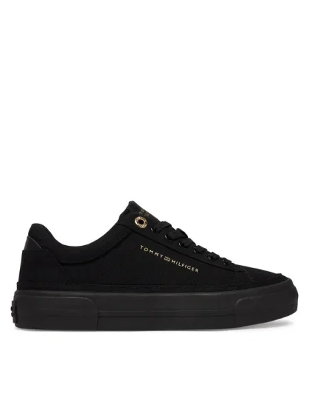 Sportcipők Tommy Hilfiger Th Foxing Platform Canvas fekete
