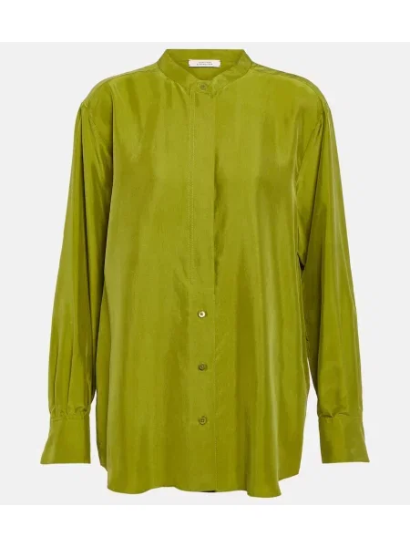 Bluză Dorothee Schumacher de mătase verde