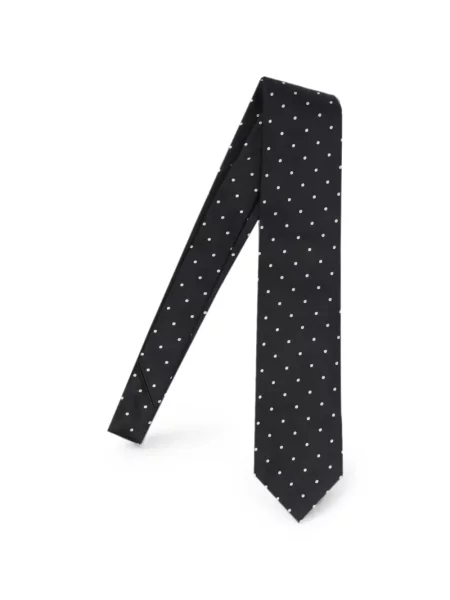 Cravată Tom Ford de mătase cu buline negru