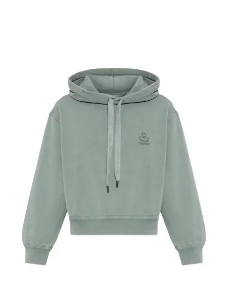 Hanorac cu glugă Marant Etoile cu broderie cu cordon verde
