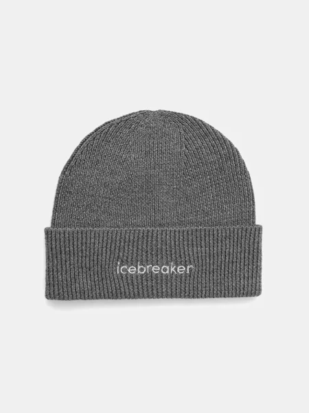 Вълнена шапка Icebreaker Merino All Day сиво
