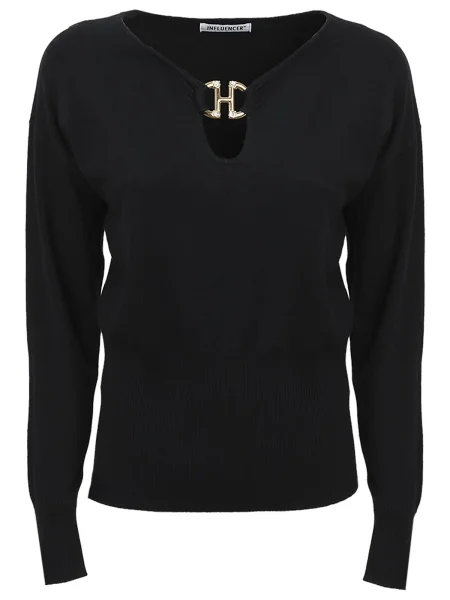 Influencer Pulover negru