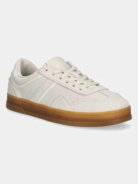 Tommy Jeans sneakers din piele intoarsă THE GREENWICH SUEDE bej