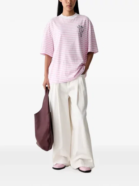 Tricou Iceberg cu broderie roz