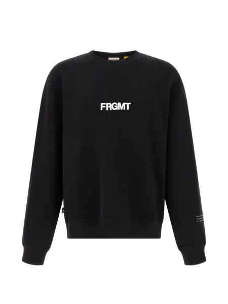 Hanorac cu glugă Moncler cu imagine negru