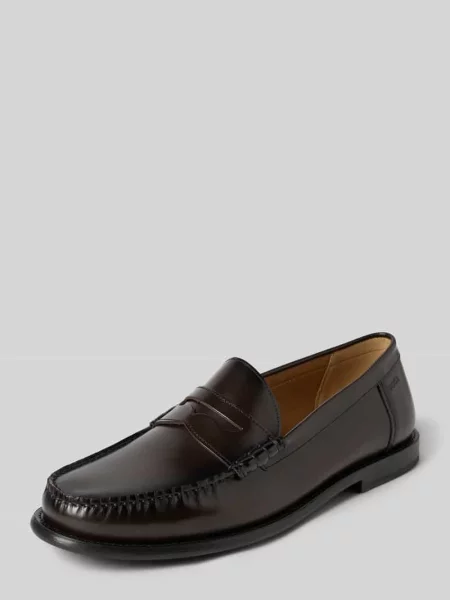 Mokasyny ze skóry bydlęcej model ‘TEVAN’ Boss