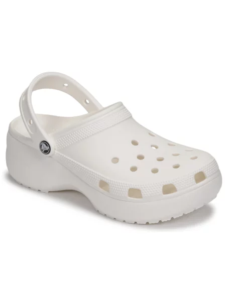 Klasične gležnjarji Crocs s platformo bela