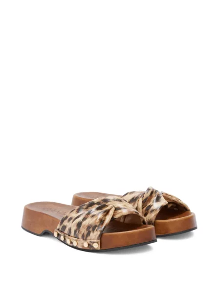 Sandale Ganni cu imagine cu model leopard