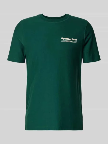 T-shirt o kroju regular fit z czystej bawełny Tommy Hilfiger zielona